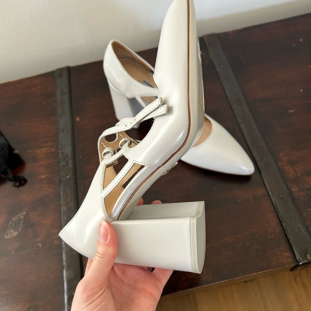 Prada Mary Jane’s SS’15 Grey Double Buckle Mary Jane Pump - used ONCE - Picture 7 of 16